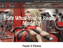 Tablet Screenshot of factorxfitness.com